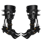 PUNK RAVE Women's Punk Faux Leather Fingertip Bracelets