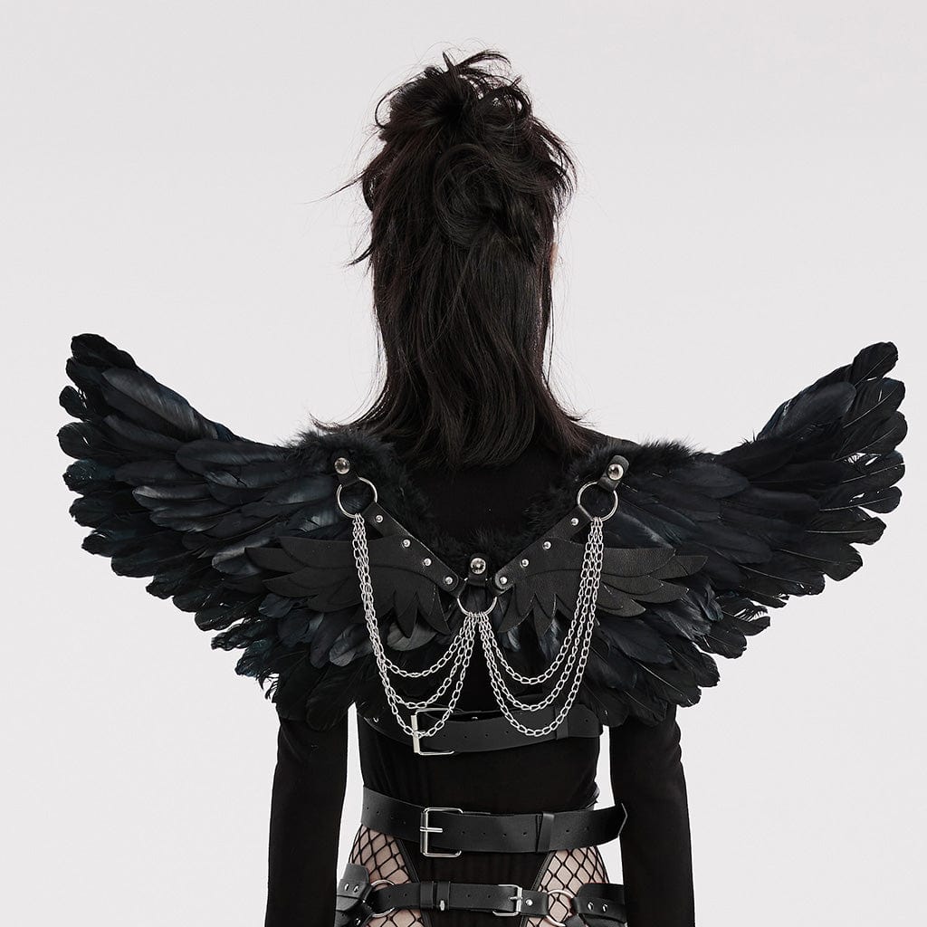 PUNK RAVE Women's Punk Feather Wing Harness