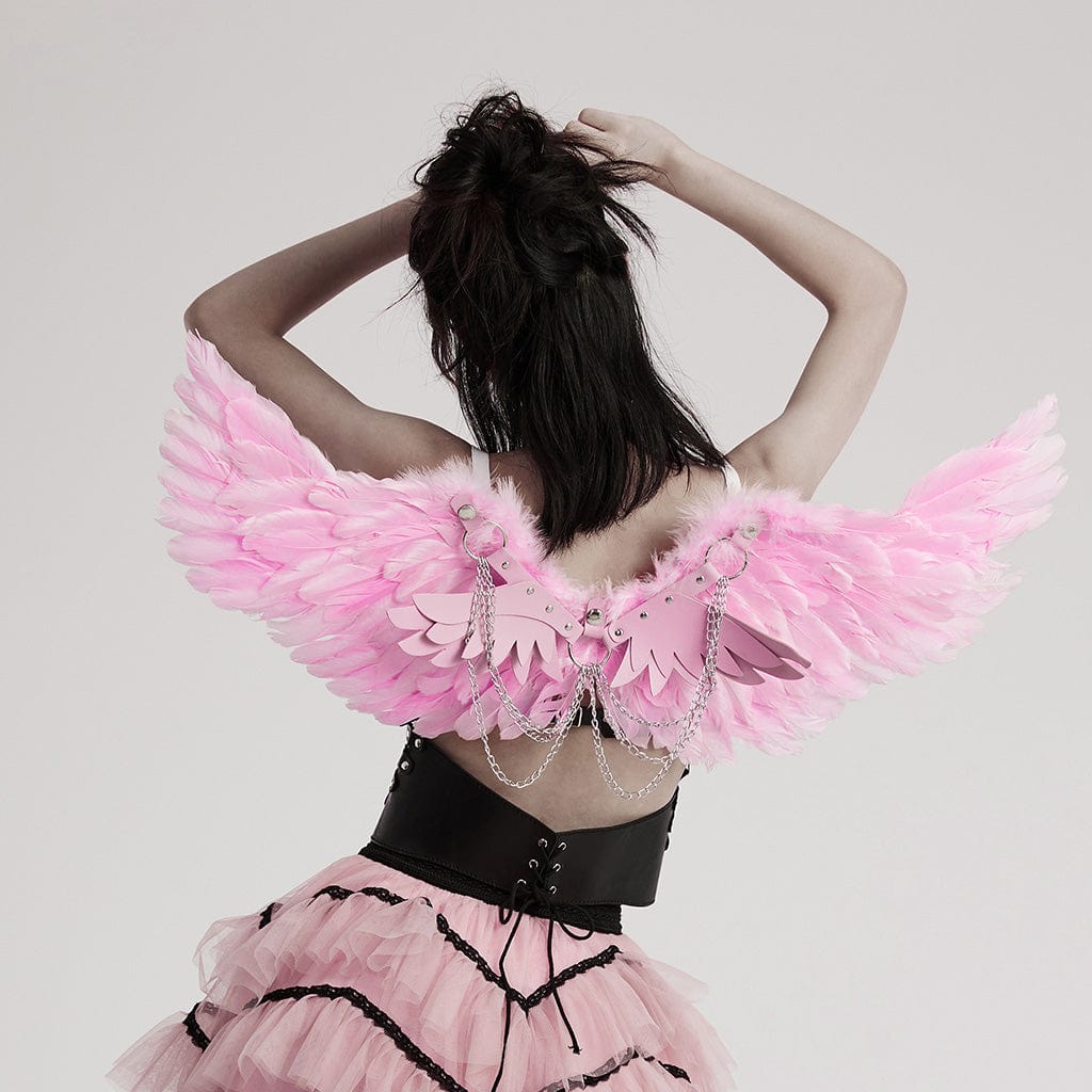 PUNK RAVE Women's Punk Feather Wing Harness