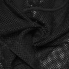 PUNK RAVE Women's Punk Halterneck Hollow Mesh Tank Top