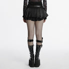 PUNK RAVE Women's Punk High-waisted Layered Pleated Skirt