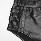 PUNK RAVE Women's Punk High-Waisted Studded Hot Shorts