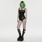 PUNK RAVE Women's Punk High-Waisted Studded Hot Shorts