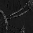 PUNK RAVE Women's Punk Hooded Lace-up Asymmetric Hem Long Sleeve Dress