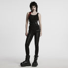 PUNK RAVE Women's Punk Interlaced Buckled Lace-up Underbust Corset