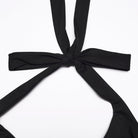 PUNK RAVE Women's Punk Irregular Layered Halterneck Dress Graduation Dress