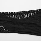 PUNK RAVE Women's Punk Irregular Mesh Splice Buckle Leg Warmer with Garter