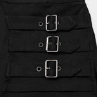 PUNK RAVE Damen Punk Unregelmäßig geraffter Schlitzrock