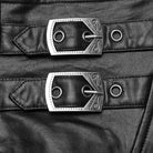 PUNK RAVE Women's Punk Lace Buckle Irregular Long Sleeved Dress