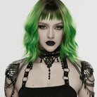 PUNK RAVE Women's Punk Lace Leaf Blade Chained Body Harness