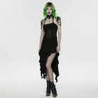 PUNK RAVE Women's Punk Lace Leaf Blade Chained Body Harness