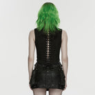 PUNK RAVE Women's Punk Lace-up Hollow Tank Top