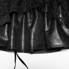 PUNK RAVE Women's Punk Lace-up Mesh Splice Layered Skirt