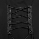 PUNK RAVE Women's Punk Lace-up Mesh Splice Slip Dress