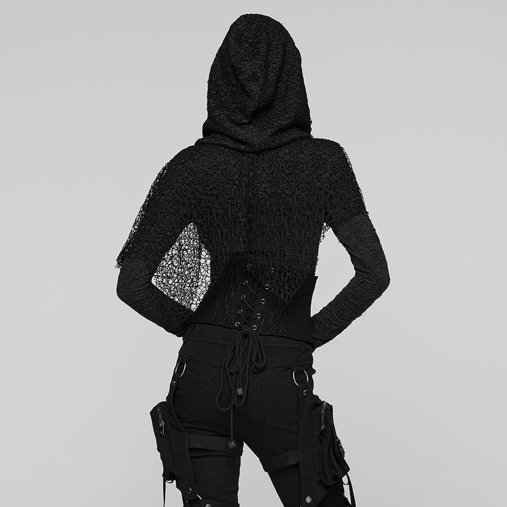 PUNK RAVE Women's Punk Lace-up Rivet Underbust Corset