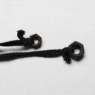 PUNK RAVE Women's Punk Lace-Up Stud Denim Shorts