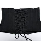 PUNK RAVE Women's Punk Lace-up Zip Underbust Corset Black-green