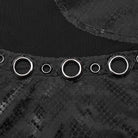 PUNK RAVE Women's Punk Mesh Ring Cutout Sleeveless Short Dress