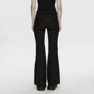 PUNK RAVE Women's Punk Mesh Splice Flared Pants