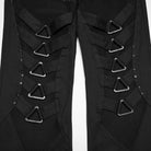 PUNK RAVE Women's Punk Mesh Splice Flared Pants