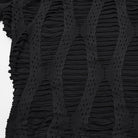 PUNK RAVE Women's Punk Mesh Splice Ruched Off-shoulder Top