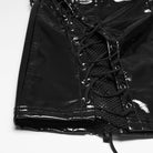 PUNK RAVE Women's Punk Mesh Splice Zip Skirt