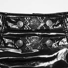 PUNK RAVE Women's Punk Mesh Splice Zip Skirt