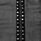 PUNK RAVE Women's Punk Nailed Lace-up Slip Dress Black