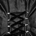 PUNK RAVE Women's Punk Nailed Lace-up Slip Dress Black