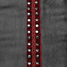 PUNK RAVE Women's Punk Nailed Lace-up Slip Dress Red