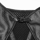 PUNK RAVE Women's Punk Patchwork Mesh Bustier