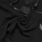 PUNK RAVE Women's Punk Patchwork Mesh Bustier