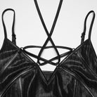 PUNK RAVE Women's Punk Pentacle Side Slit Slip Dress Black