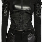 PUNK RAVE Women's Punk Pin Side Zipper Lace-up Underbust Corset