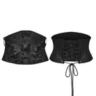 PUNK RAVE Women's Punk Pin Side Zipper Lace-up Underbust Corset