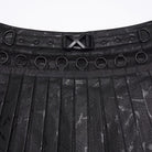 PUNK RAVE Women's Punk Printed Rings Pleated Skirt