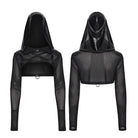 PUNK RAVE Women's Punk Pullover Sheer Hooded Cape