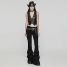 PUNK RAVE Women's Punk Rhinestone Heart Belt