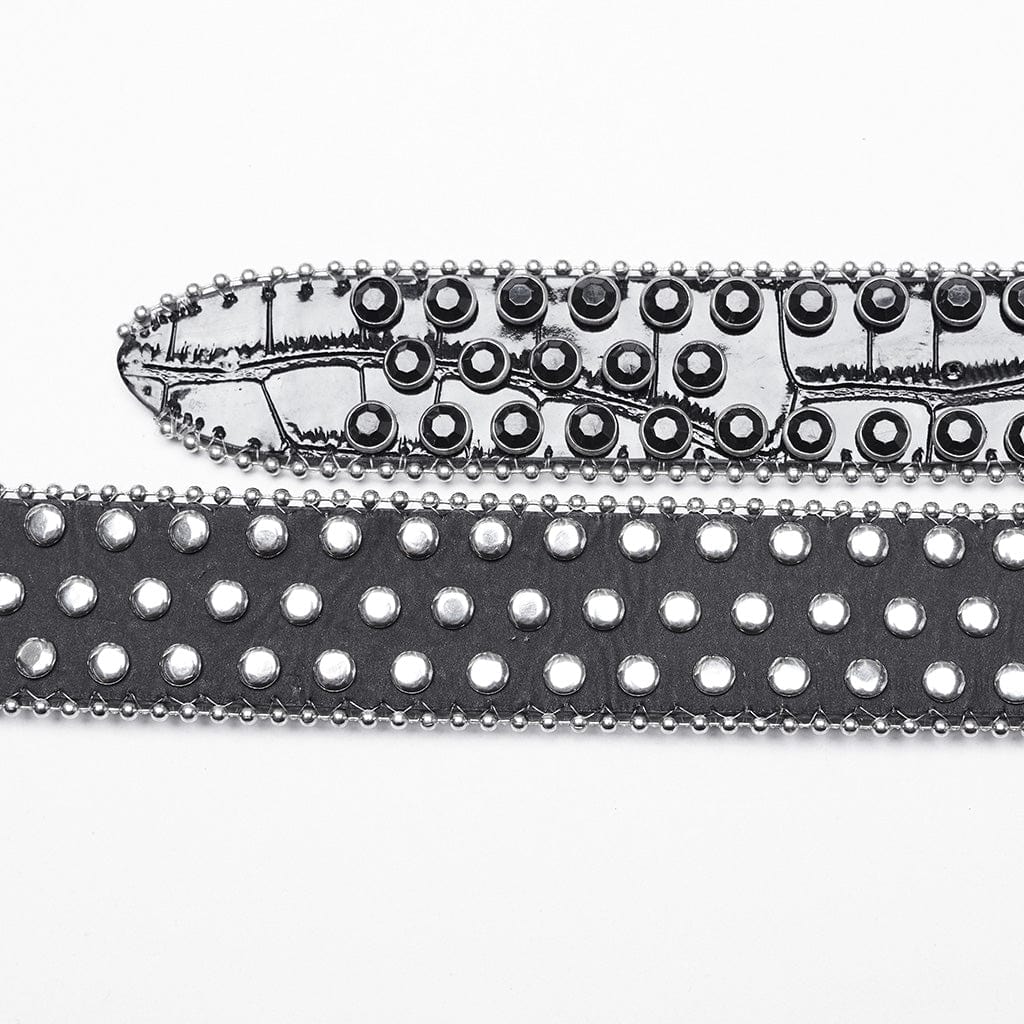 PUNK RAVE Women's Punk Rhinestone Heart Belt