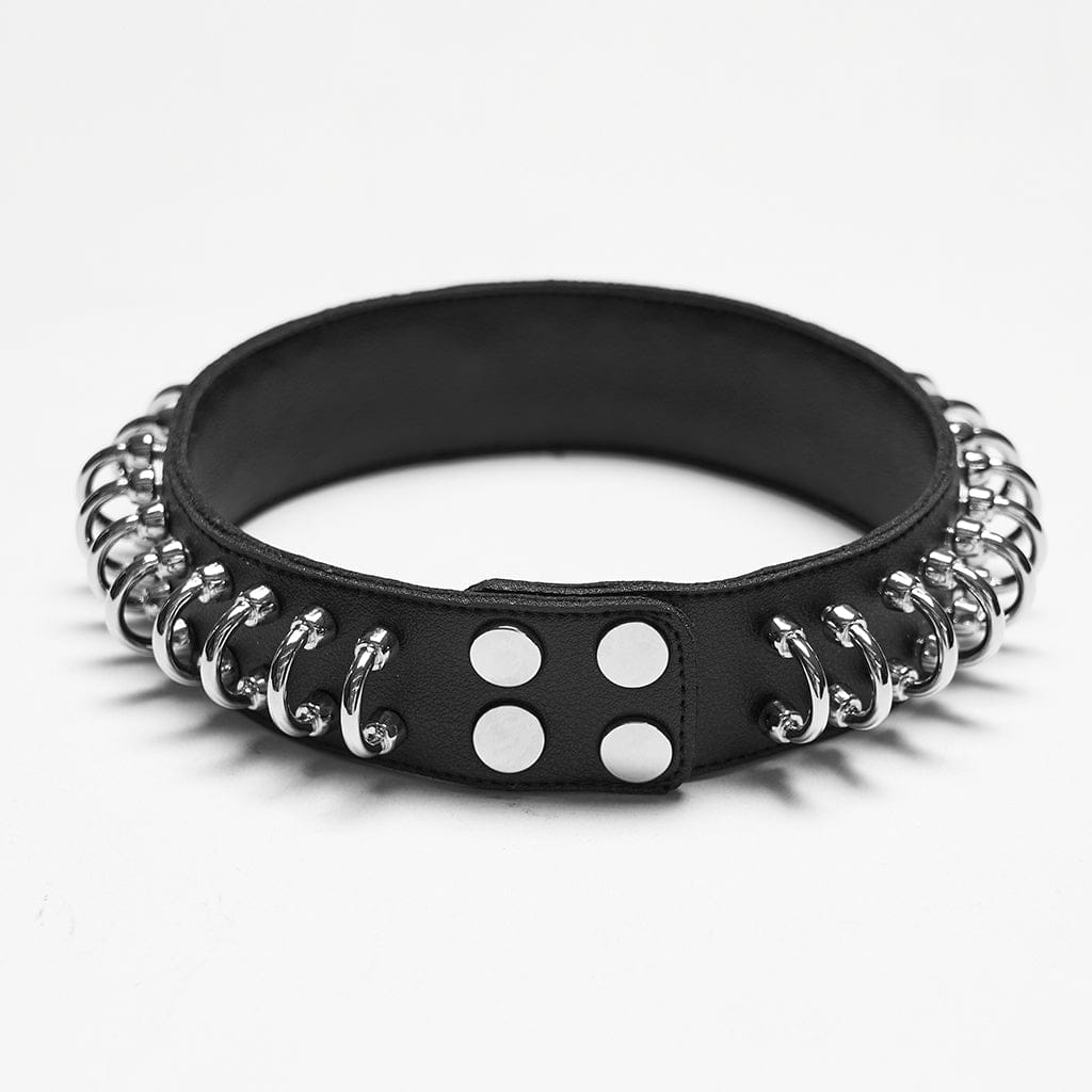 PUNK RAVE Women's Punk Rings Choker