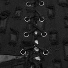 PUNK RAVE Women's Punk Ripped Buckle Lace-Up Long Skirt