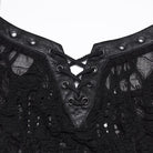 PUNK RAVE Women's Punk Ripped Sheer Bustier