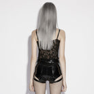 PUNK RAVE Women's Punk Ripped Sheer Bustier
