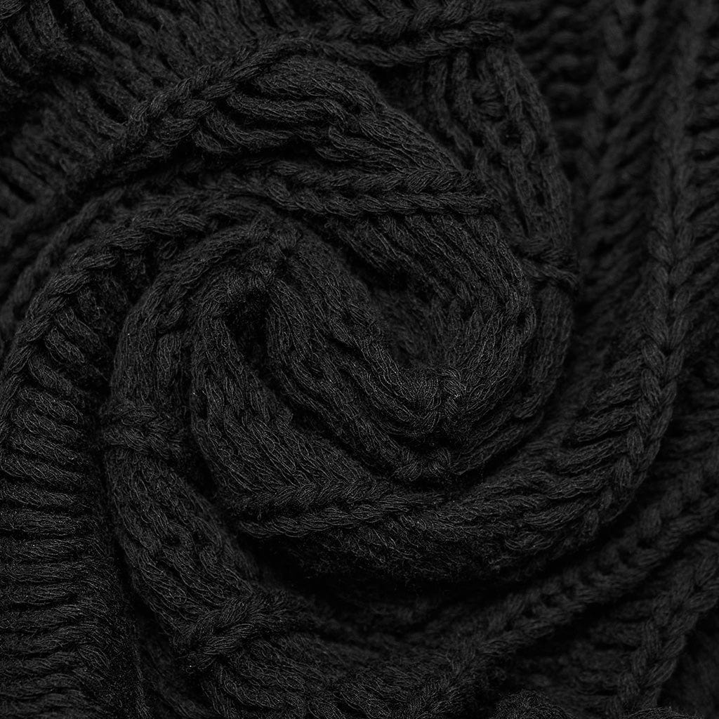 PUNK RAVE Maglione lungo in maglia trasparente strappato punk da donna