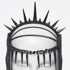PUNK RAVE Women's Punk Rivets Chained Headwear