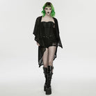 PUNK RAVE Women's Punk Rivets Irregular Cloak