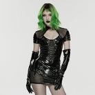 PUNK RAVE Women's Punk Rivets Long Gloves
