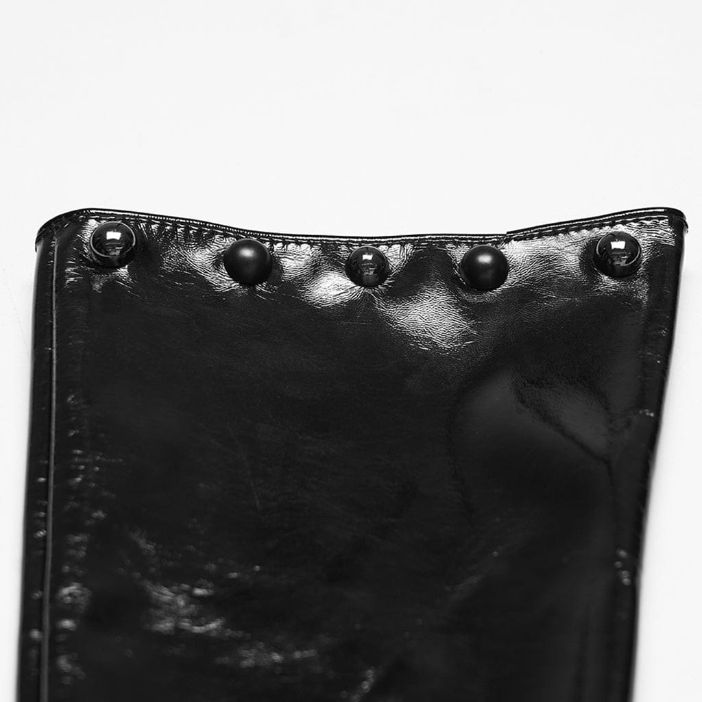 PUNK RAVE Women's Punk Rivets Long Gloves