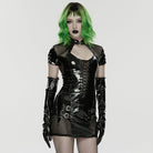 PUNK RAVE Women's Punk Rivets Long Gloves