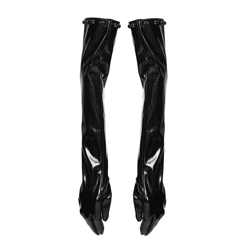 PUNK RAVE Women's Punk Rivets Long Gloves